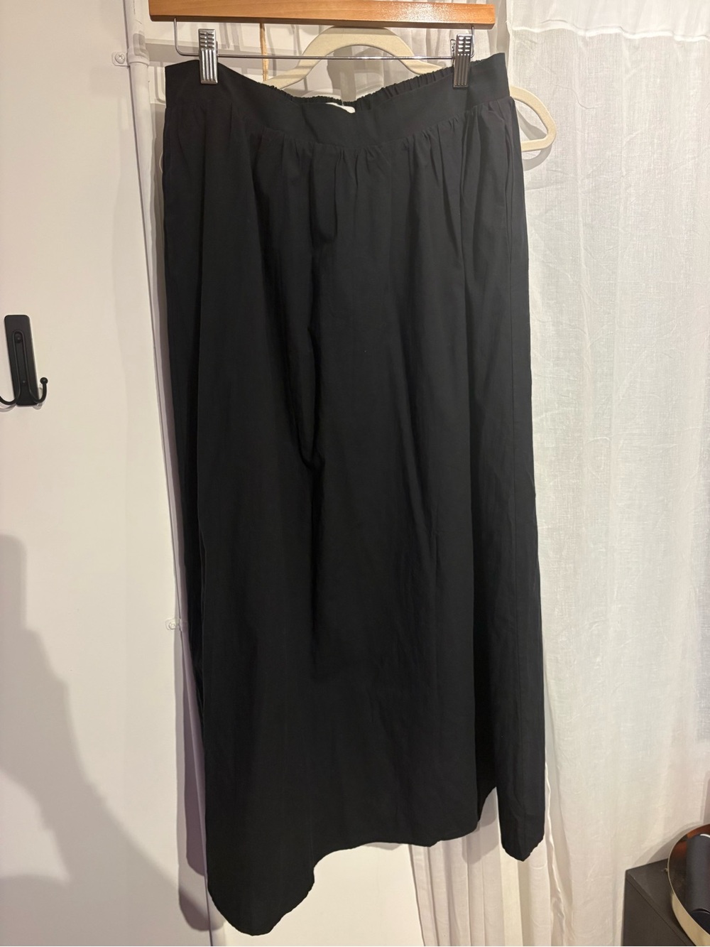 Wayf Black Flowing Maxi Skirt
